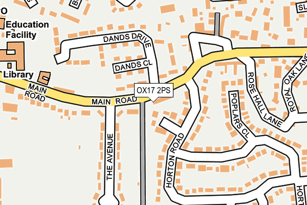 OX17 2PS map - OS OpenMap – Local (Ordnance Survey)