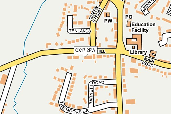 OX17 2PW map - OS OpenMap – Local (Ordnance Survey)