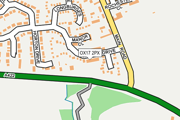 OX17 2PX map - OS OpenMap – Local (Ordnance Survey)