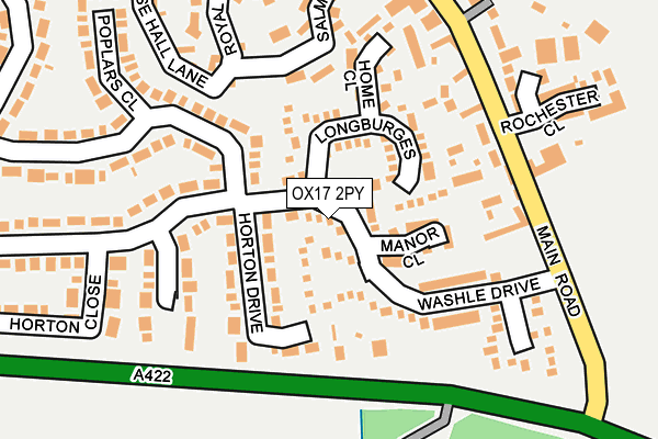 OX17 2PY map - OS OpenMap – Local (Ordnance Survey)
