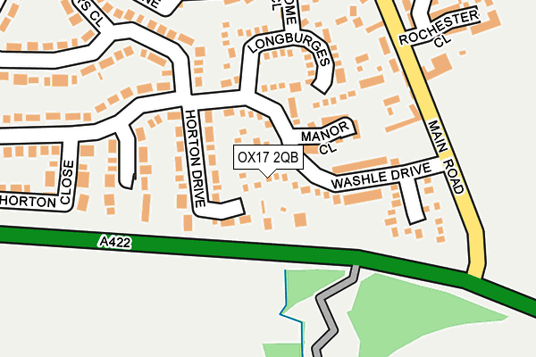 OX17 2QB map - OS OpenMap – Local (Ordnance Survey)