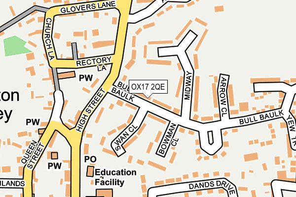 OX17 2QE map - OS OpenMap – Local (Ordnance Survey)