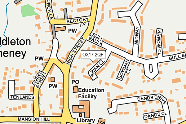 OX17 2QF map - OS OpenMap – Local (Ordnance Survey)