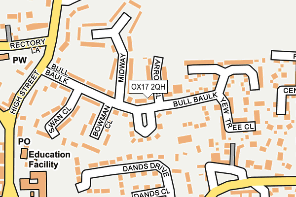 OX17 2QH map - OS OpenMap – Local (Ordnance Survey)