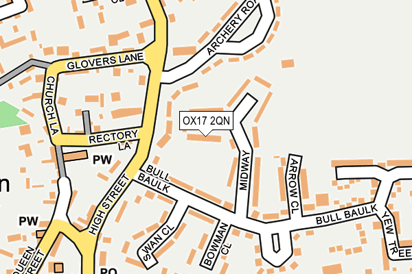 OX17 2QN map - OS OpenMap – Local (Ordnance Survey)