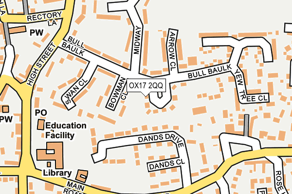 OX17 2QQ map - OS OpenMap – Local (Ordnance Survey)