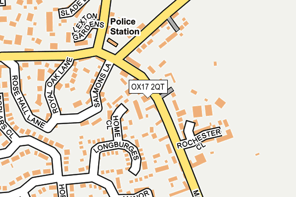 OX17 2QT map - OS OpenMap – Local (Ordnance Survey)