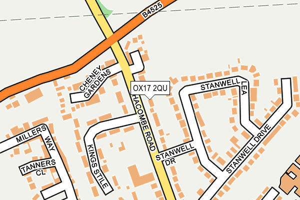 OX17 2QU map - OS OpenMap – Local (Ordnance Survey)