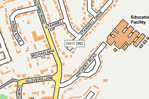 OX17 2RD map - OS OpenMap – Local (Ordnance Survey)