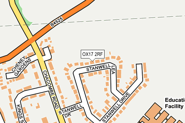 OX17 2RF map - OS OpenMap – Local (Ordnance Survey)