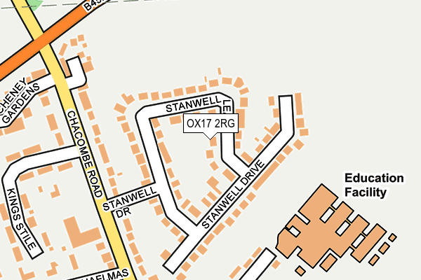 OX17 2RG map - OS OpenMap – Local (Ordnance Survey)