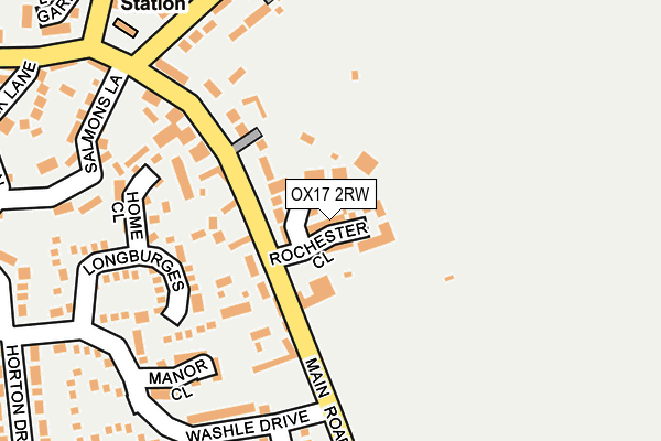 OX17 2RW map - OS OpenMap – Local (Ordnance Survey)