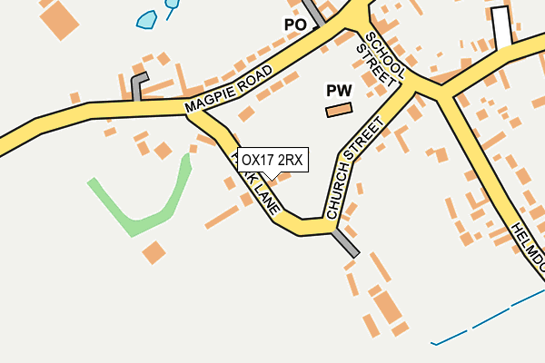 OX17 2RX map - OS OpenMap – Local (Ordnance Survey)