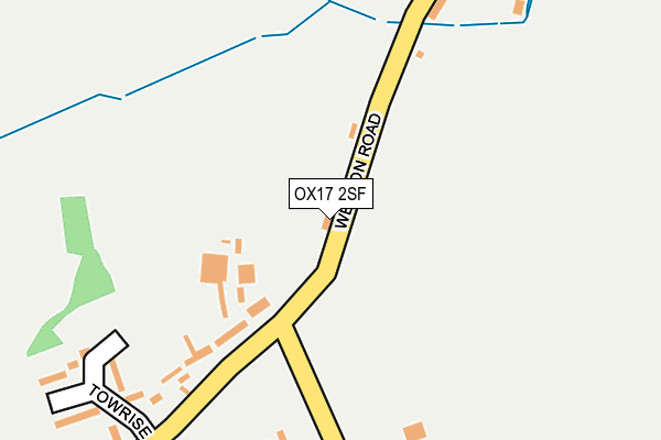 OX17 2SF map - OS OpenMap – Local (Ordnance Survey)