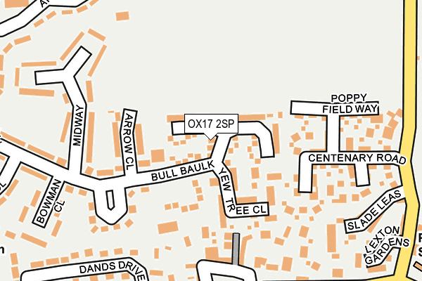 OX17 2SP map - OS OpenMap – Local (Ordnance Survey)
