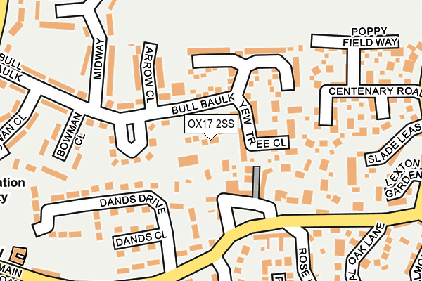 OX17 2SS map - OS OpenMap – Local (Ordnance Survey)