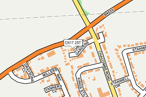 OX17 2ST map - OS OpenMap – Local (Ordnance Survey)