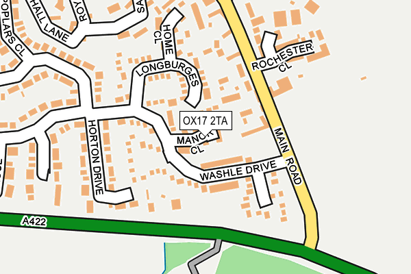OX17 2TA map - OS OpenMap – Local (Ordnance Survey)