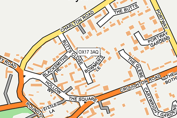 OX17 3AQ map - OS OpenMap – Local (Ordnance Survey)