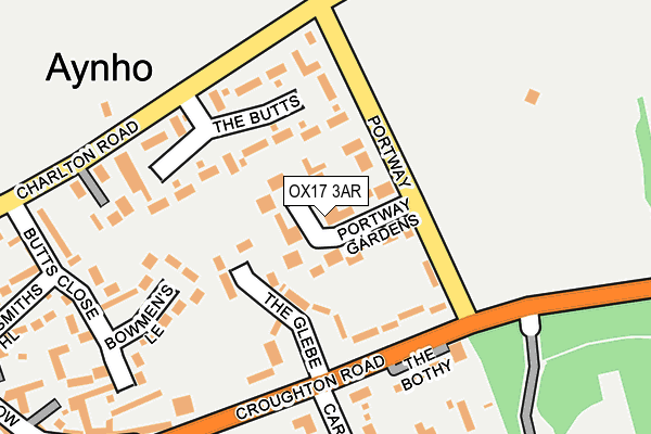 OX17 3AR map - OS OpenMap – Local (Ordnance Survey)