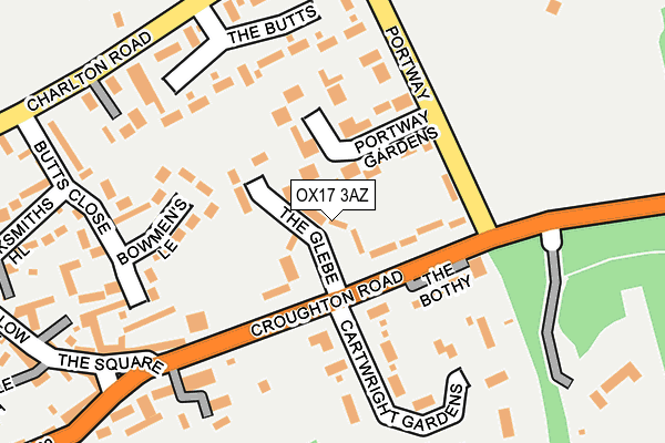 OX17 3AZ map - OS OpenMap – Local (Ordnance Survey)