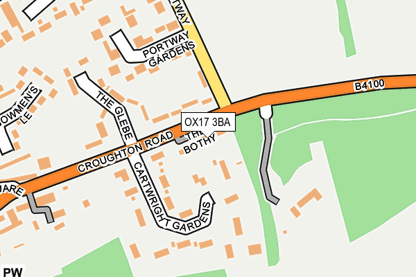 OX17 3BA map - OS OpenMap – Local (Ordnance Survey)