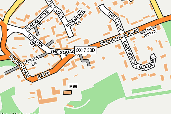 OX17 3BD map - OS OpenMap – Local (Ordnance Survey)