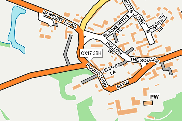 OX17 3BH map - OS OpenMap – Local (Ordnance Survey)