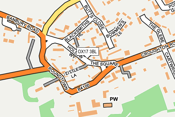 OX17 3BL map - OS OpenMap – Local (Ordnance Survey)