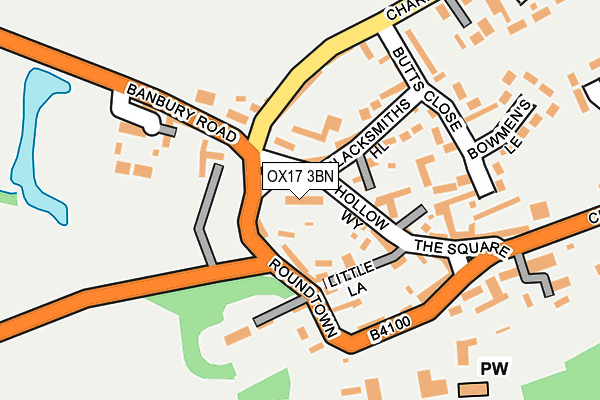 OX17 3BN map - OS OpenMap – Local (Ordnance Survey)