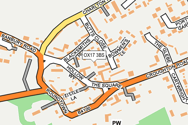 OX17 3BS map - OS OpenMap – Local (Ordnance Survey)