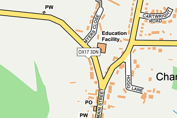 OX17 3DN map - OS OpenMap – Local (Ordnance Survey)