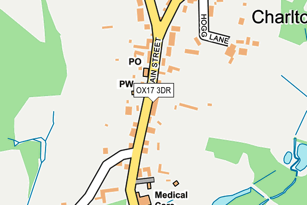 OX17 3DR map - OS OpenMap – Local (Ordnance Survey)