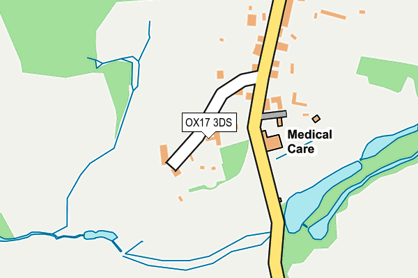 OX17 3DS map - OS OpenMap – Local (Ordnance Survey)