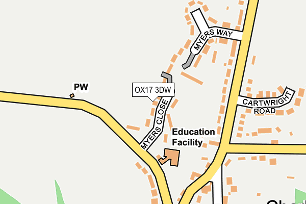 OX17 3DW map - OS OpenMap – Local (Ordnance Survey)