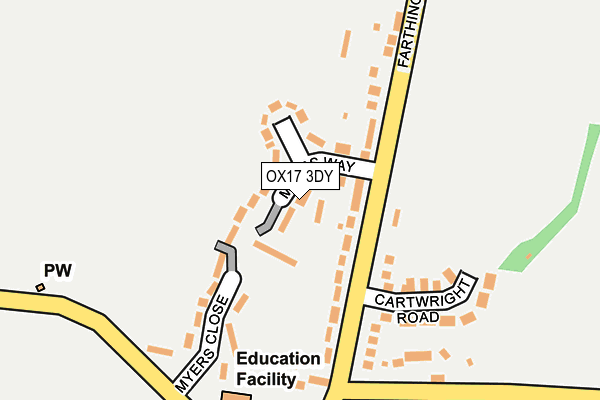 OX17 3DY map - OS OpenMap – Local (Ordnance Survey)