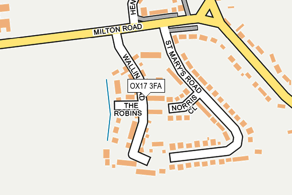 OX17 3FA map - OS OpenMap – Local (Ordnance Survey)