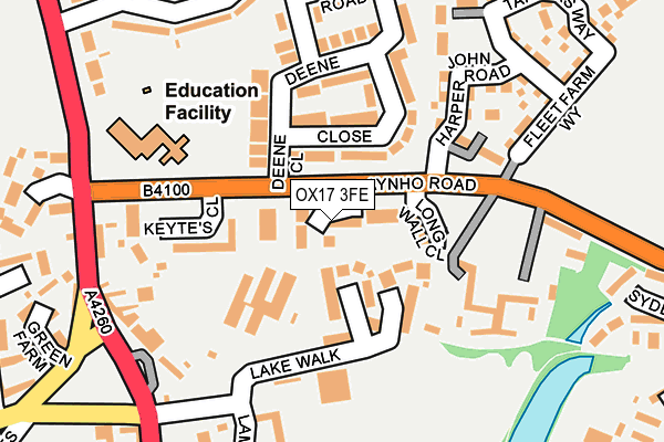 OX17 3FE map - OS OpenMap – Local (Ordnance Survey)