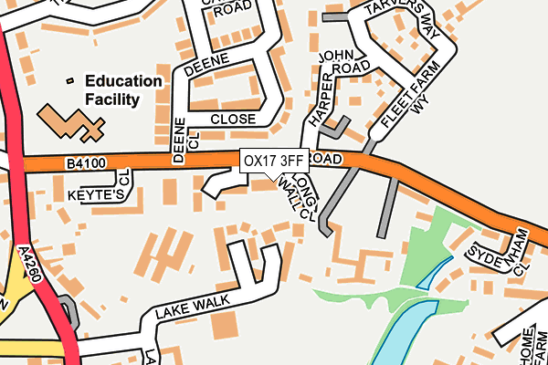 OX17 3FF map - OS OpenMap – Local (Ordnance Survey)