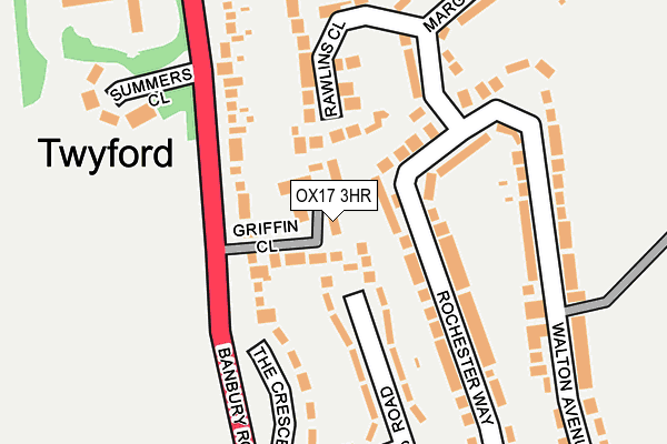 OX17 3HR map - OS OpenMap – Local (Ordnance Survey)