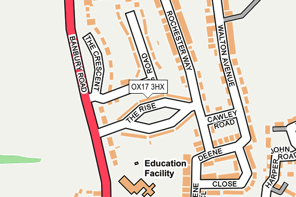 OX17 3HX map - OS OpenMap – Local (Ordnance Survey)