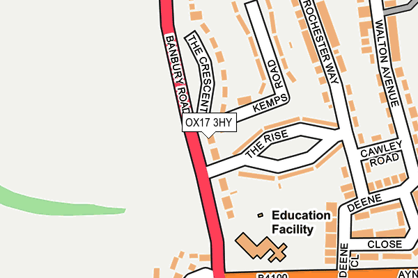 OX17 3HY map - OS OpenMap – Local (Ordnance Survey)