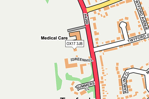 OX17 3JB map - OS OpenMap – Local (Ordnance Survey)