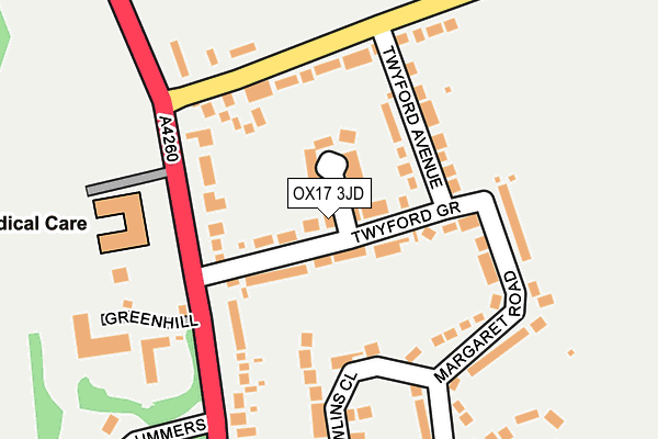 OX17 3JD map - OS OpenMap – Local (Ordnance Survey)