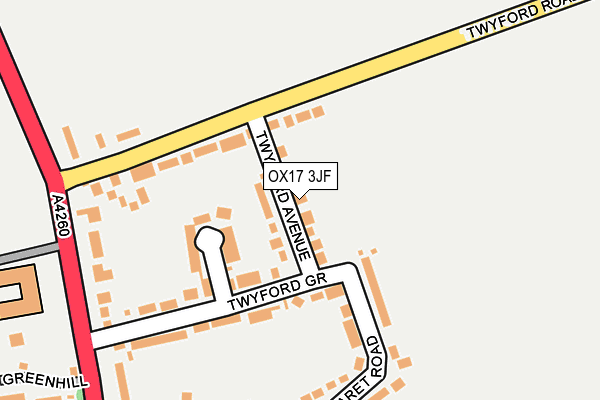 OX17 3JF map - OS OpenMap – Local (Ordnance Survey)