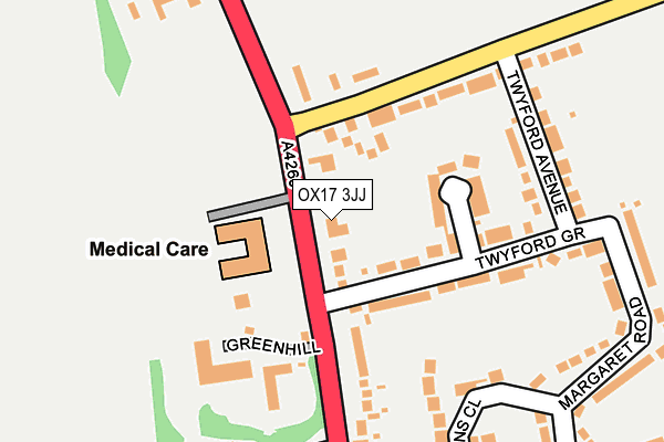 OX17 3JJ map - OS OpenMap – Local (Ordnance Survey)