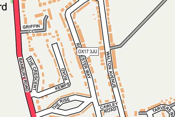 OX17 3JU map - OS OpenMap – Local (Ordnance Survey)