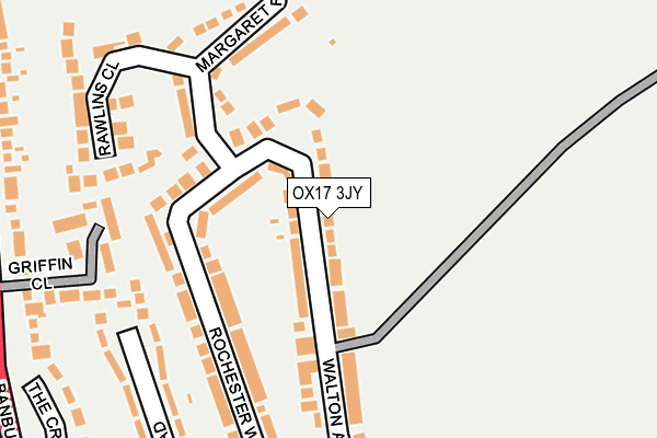 OX17 3JY map - OS OpenMap – Local (Ordnance Survey)