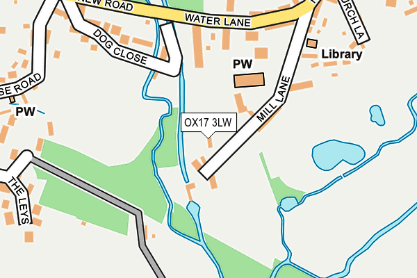 OX17 3LW map - OS OpenMap – Local (Ordnance Survey)