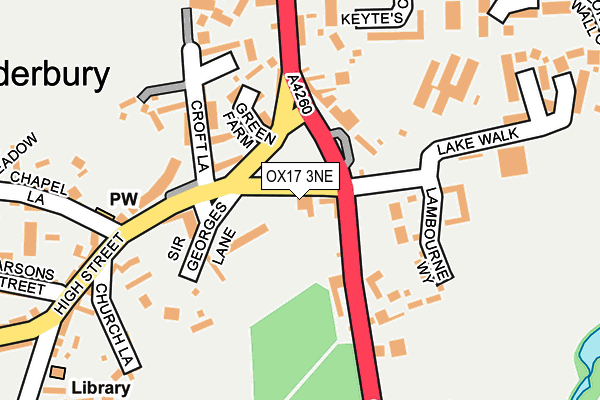 OX17 3NE map - OS OpenMap – Local (Ordnance Survey)